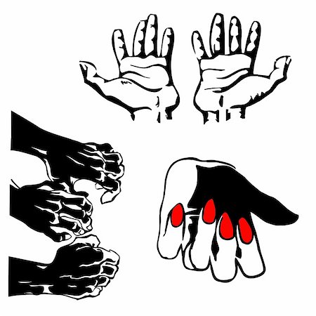 simsearch:400-05266074,k - vector silhouette of the hands on white background Stock Photo - Budget Royalty-Free & Subscription, Code: 400-05266059