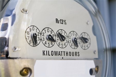 fuel meter - closeup of a residential electric meter Stock Photo - Budget Royalty-Free & Subscription, Code: 400-05266401