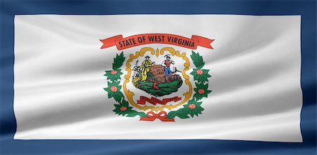 Large rendered flag of West Virginia Photographie de stock - Aubaine LD & Abonnement, Code: 400-05266954