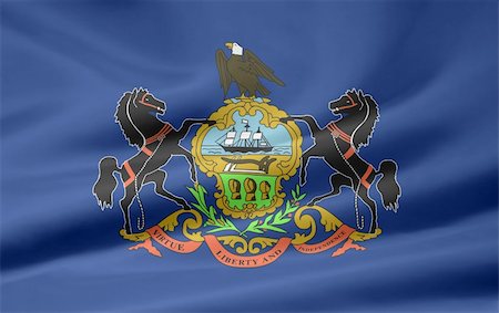 Large flag of Pennsylvania Photographie de stock - Aubaine LD & Abonnement, Code: 400-05267824
