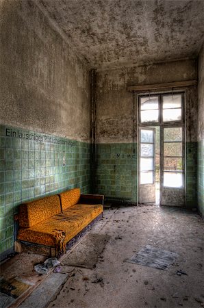 simsearch:400-08074733,k - The old hospital complex in Beelitz near Berlin which is abandoned since 1994 Stock Photo - Budget Royalty-Free & Subscription, Code: 400-05269553