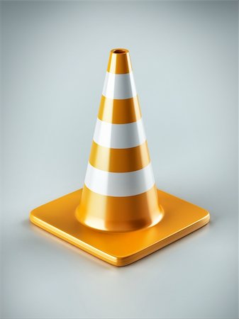 3D Traffic Cone, barricade (with path) Stock Photo - Budget Royalty-Free & Subscription, Code: 400-05260419