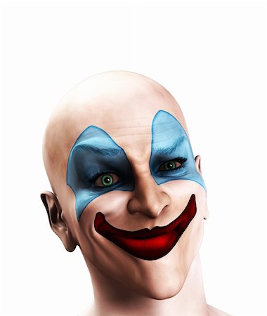evil faces for emotions - An image of a scary evil clown that is puzzled. Stock Photo - Budget Royalty-Free & Subscription, Code: 400-05261514
