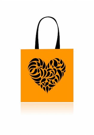simsearch:400-04837197,k - Shopping bag design, floral heart shape Stock Photo - Budget Royalty-Free & Subscription, Code: 400-05262140