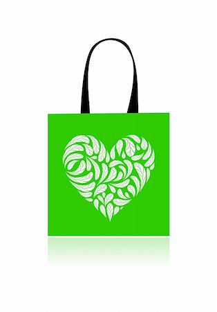 simsearch:400-04837197,k - Shopping bag design, floral heart shape Stock Photo - Budget Royalty-Free & Subscription, Code: 400-05262141