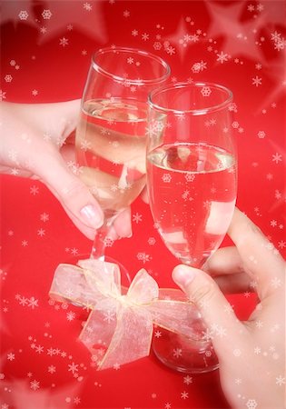 simsearch:400-05281659,k - New year party with champagne glasses Stock Photo - Budget Royalty-Free & Subscription, Code: 400-05262931