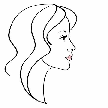 sketch glamour women - Female vector icon Stock Photo - Budget Royalty-Free & Subscription, Code: 400-05274702