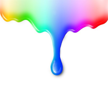 dripping colour art - Illustration of liquid or paint colors isolated in white Stock Photo - Budget Royalty-Free & Subscription, Code: 400-05275032
