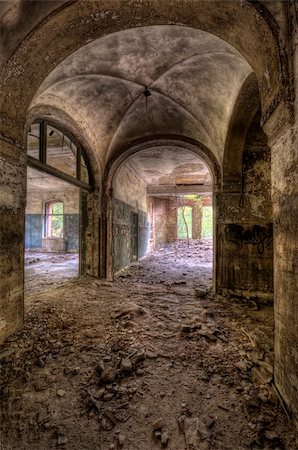 empty inside of hospital rooms - The old hospital complex in Beelitz near Berlin which is abandoned since 1994 Stock Photo - Budget Royalty-Free & Subscription, Code: 400-05276470