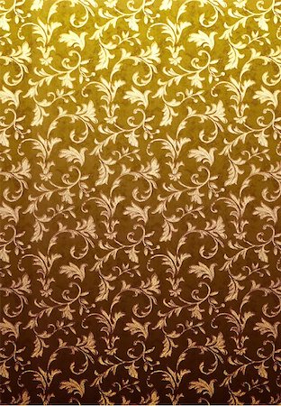 presentation backgrounds of gold - Textural gold  bright background With patterns a flower Stock Photo - Budget Royalty-Free & Subscription, Code: 400-05276894