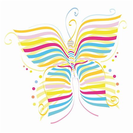 simsearch:400-05706564,k - The butterfly drawing a pattern design illustration Stock Photo - Budget Royalty-Free & Subscription, Code: 400-05277159