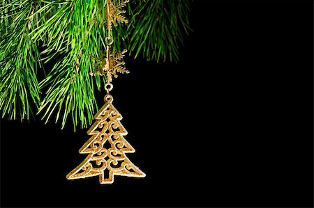 simsearch:400-05693036,k - The branch of a christmas tree decorated by New Year's toys. Stock Photo - Budget Royalty-Free & Subscription, Code: 400-05277514