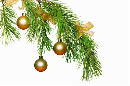 simsearch:400-05693036,k - The branch of a christmas tree decorated by New Year's toys. Stock Photo - Budget Royalty-Free & Subscription, Code: 400-05277515