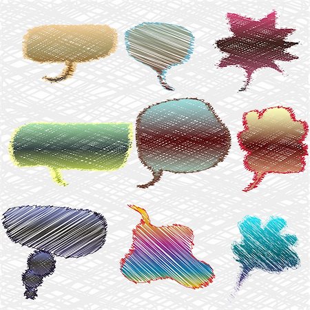 simsearch:400-04320168,k - a set of colorful thought or speech bubbles. EPS 8. Vector. Stock Photo - Budget Royalty-Free & Subscription, Code: 400-05277827