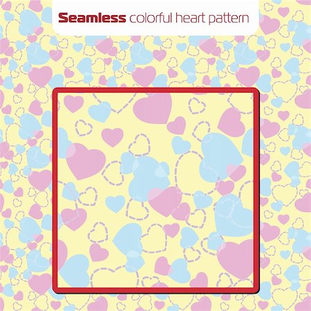simsearch:400-07982444,k - Seamless hearts pattern EPS 10 vector file included Photographie de stock - Aubaine LD & Abonnement, Code: 400-05278697