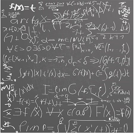 simsearch:400-04917346,k - Green school board with chaotic mathematical formulas Stock Photo - Budget Royalty-Free & Subscription, Code: 400-05279594