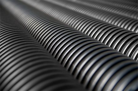 pipework - Close up of black plastic pipes with diminishing perspective Stock Photo - Budget Royalty-Free & Subscription, Code: 400-05270128