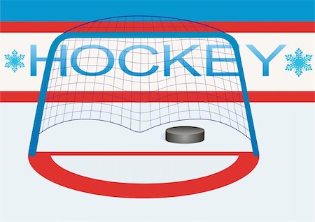 red sign rail - Winter sport. Hockey. Hockey-puck incident at the gate. Stock Photo - Budget Royalty-Free & Subscription, Code: 400-05270883