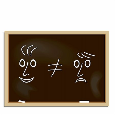 pupil in a empty classroom - Realistic illustration school blackboard - vector Stock Photo - Budget Royalty-Free & Subscription, Code: 400-05271383
