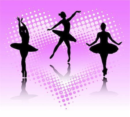 simsearch:400-04255721,k - ballet dancers on the abstract background -vector Stock Photo - Budget Royalty-Free & Subscription, Code: 400-05272764