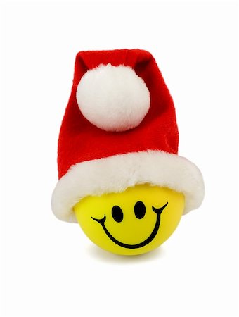simsearch:400-04847852,k - smile in santa hat isolated on white background Stock Photo - Budget Royalty-Free & Subscription, Code: 400-05273114
