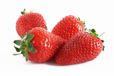 simsearch:400-05370991,k - Few Strawberries isolated on white Stock Photo - Budget Royalty-Free & Subscription, Code: 400-05273225