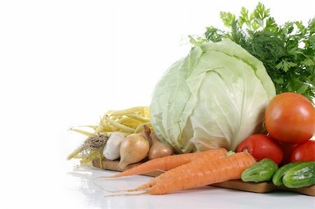 simsearch:400-04605857,k - Fresh vegetables on the white background Stock Photo - Budget Royalty-Free & Subscription, Code: 400-05285674