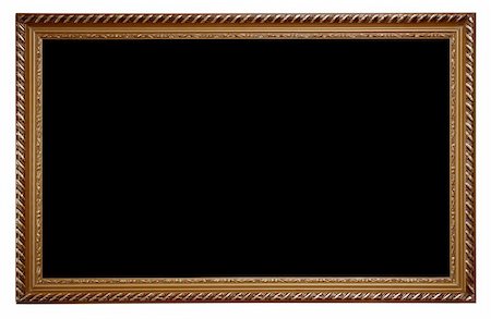 simsearch:400-07332295,k - A large wooden frame - dark wood on white background Stock Photo - Budget Royalty-Free & Subscription, Code: 400-05285793