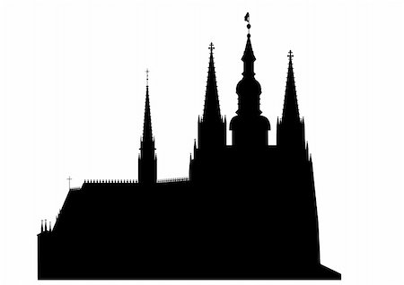 simsearch:400-04015133,k - Hradcany - Cathedral of Saint Vitus in the Prague castle - the coronation cathedral of the Bohemian sovereigns, and the main of the Prague Roman - Catholic arcidiocese. The Gothic buildings was founded in 1344. Prague castle - spacious residential and stronghold area dominantly located above the town, founded about the year 880. Residence of the Bohemian princes and kings, after 1918 of the Presid Stock Photo - Budget Royalty-Free & Subscription, Code: 400-05286269
