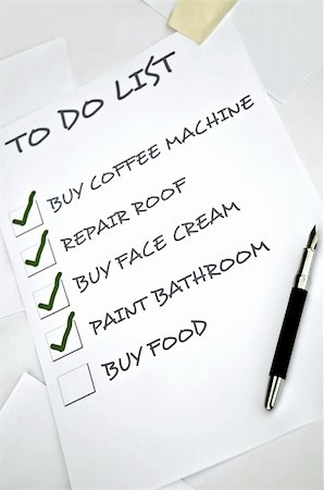 simsearch:400-04012842,k - To do list with buy food Stock Photo - Budget Royalty-Free & Subscription, Code: 400-05286636