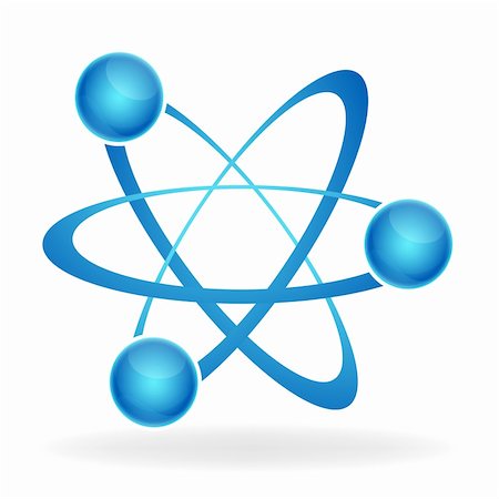 illustration of atom icon on isolated background Stock Photo - Budget Royalty-Free & Subscription, Code: 400-05287543
