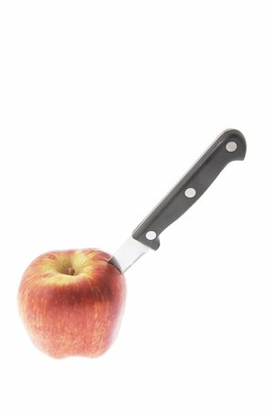 simsearch:400-05367726,k - Red Apple with Knife on White Background Stock Photo - Budget Royalty-Free & Subscription, Code: 400-05288739