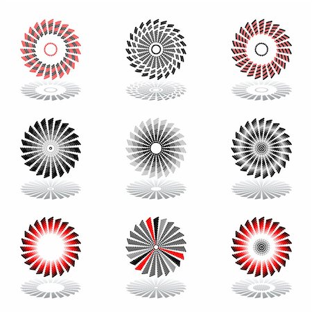 rotation - Design elements with rotation radial movement. Vector art in Adobe illustrator EPS format, compressed in a zip file. The different graphics are all on separate layers so they can easily be moved or edited individually. The document can be scaled to any size without loss of quality. Stock Photo - Budget Royalty-Free & Subscription, Code: 400-05289802