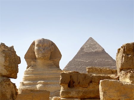 simsearch:400-04652920,k - Sphinx and Pyramid Photographie de stock - Aubaine LD & Abonnement, Code: 400-05280288
