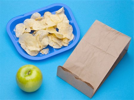 school lunch tray - Healthy vs Junk Food School Lunch Themed Image. Stock Photo - Budget Royalty-Free & Subscription, Code: 400-05281068