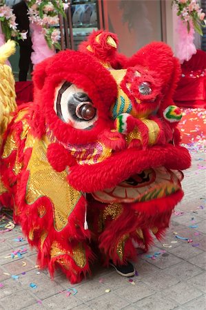 chinese lion dance at new year day outdoor. Stock Photo - Budget Royalty-Free & Subscription, Code: 400-05283270
