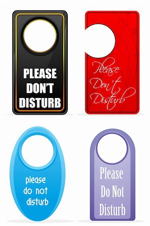 simsearch:400-04617631,k - illustration of do not disturb tags on white background Stock Photo - Budget Royalty-Free & Subscription, Code: 400-05283524