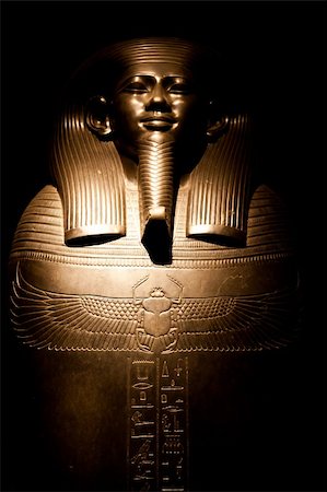 egypt vintage - Egyptian sarcophagus on black, useful for concepts linked to death Stock Photo - Budget Royalty-Free & Subscription, Code: 400-05283701