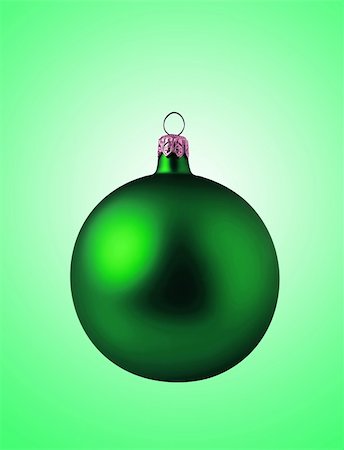 simsearch:400-05693036,k - Green christmas ball on green background Stock Photo - Budget Royalty-Free & Subscription, Code: 400-05295604