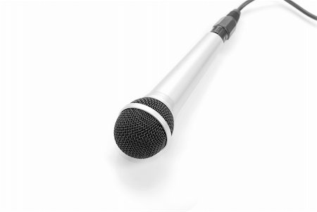 The microphone isolated on a white background Stock Photo - Budget Royalty-Free & Subscription, Code: 400-05296009