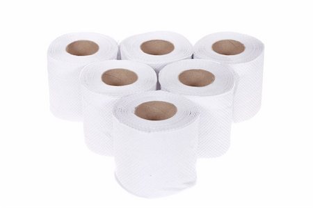 simsearch:400-05303863,k - Toilet paper, photo on the white background Stock Photo - Budget Royalty-Free & Subscription, Code: 400-05296996
