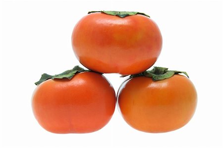 simsearch:400-05367726,k - Persimmons on White Background Stock Photo - Budget Royalty-Free & Subscription, Code: 400-05290516