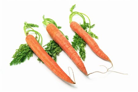 simsearch:400-05744489,k - Carrots with Leaves on White Background Stock Photo - Budget Royalty-Free & Subscription, Code: 400-05290571