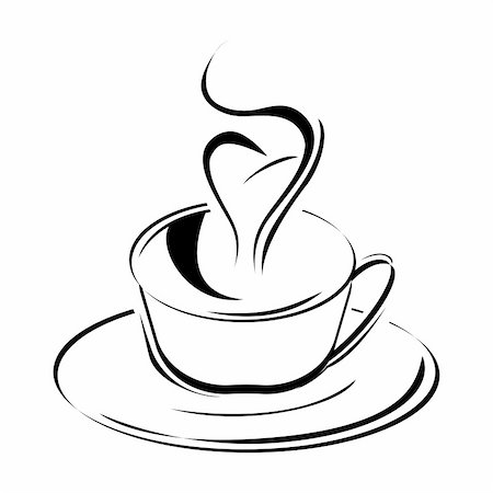 simsearch:400-04414723,k - illustration of sketchy coffee cup on isolated background Foto de stock - Super Valor sin royalties y Suscripción, Código: 400-05290779