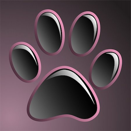 simsearch:400-06392340,k - Illustration animals paws print on a black background. Stock Photo - Budget Royalty-Free & Subscription, Code: 400-05291520