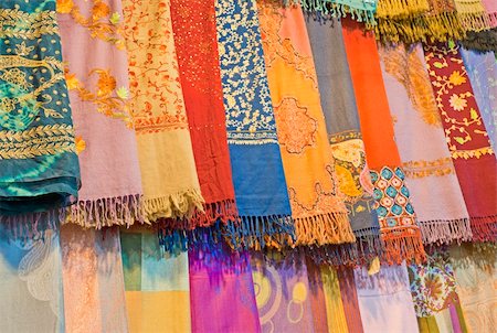 shopping in turkey grand bazaar - Fabrics and scarves for sale at a market stall Stock Photo - Budget Royalty-Free & Subscription, Code: 400-05292428