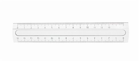 close up of plastic transparent ruler on white background with clipping path Stock Photo - Budget Royalty-Free & Subscription, Code: 400-05292982