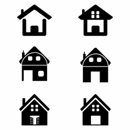 simsearch:400-04786259,k - illustration of various homes on white background Stock Photo - Budget Royalty-Free & Subscription, Code: 400-05293261