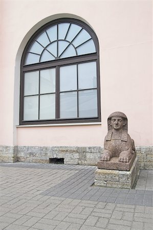 egyptian sphynx cat - An Egyptian Sphinx at a backyard entrance of Stroganoff's Palace, an old-time building, in Saint Petersburg, Russia. Stock Photo - Budget Royalty-Free & Subscription, Code: 400-05293482