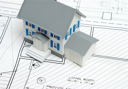 simsearch:400-06424061,k - An architect has designed blueprints for a new house project. Stock Photo - Budget Royalty-Free & Subscription, Code: 400-05304705